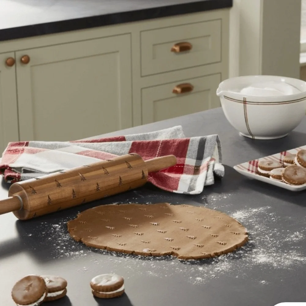 Hearth & Hand with Magnolia Christmas Tree Rolling Pin NEW 🌲🌲🌲🌲